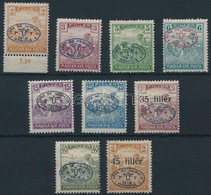 * Debrecen I. 1919 9 Klf Arató érték (13.700) / 9 Different Stamps. Signed: Bodor - Sonstige & Ohne Zuordnung