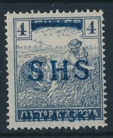 * SHS 1918 Arató 4f Próbanyomat Bodor Vizsgálójellel - Sonstige & Ohne Zuordnung