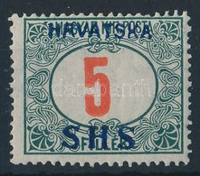 * SHS 1918 Pirosszámú Portó 5f Próbanyomat Bodor Vizsgálójellel (7.000) - Otros & Sin Clasificación