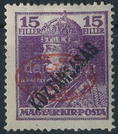 * Debrecen I. 1919 Károly/Köztársaság 15f Piros Felülnyomással, Garancia Nélkül (**55.000) - Altri & Non Classificati