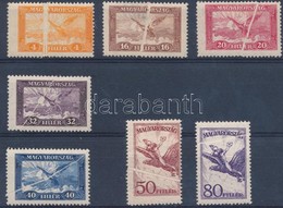 * 1927 Repül? Sor 7 értéke Papírránccal / 7 Values Of The Airmail Set With Paper Crease - Autres & Non Classés