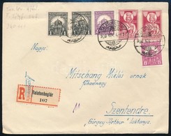 1930 Ajánlott Levél 6 Bélyeges Bérmentesítéssel / Registered Cover 'BALATONBOGLÁR' - Szentendre - Sonstige & Ohne Zuordnung