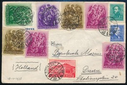 1938 Levél 10 Bélyeges Bérmentesítéssel Hollandiába / Cover To Netherlands - Otros & Sin Clasificación