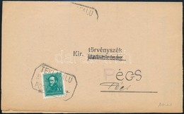 1939 Törvényszéli Levél TEKLAFALU Postaügynökségi Bélyegzéssel / Printed Matter With Postal Agency Postmark - Sonstige & Ohne Zuordnung