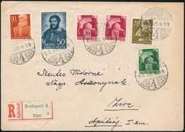 1945 Távolsági Ajánlott Levél 5 Klf Bélyeggel Bérmentesítve Budapest - Zirc - Otros & Sin Clasificación