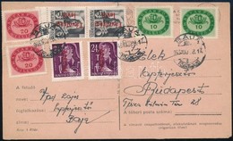 1946 (17. Díjszabás) Levelez?lap 8 Bélyeges Bérmentesítéssel / Postcard With 8 Stamps Franking - Otros & Sin Clasificación