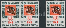 O 1976 Olimpia (VII.) - Montreal 60f X 2 Fehér Folt A Zablán + Támpéldány - Sonstige & Ohne Zuordnung