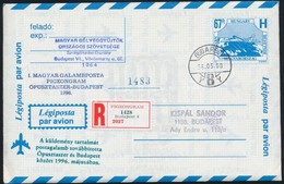 1996 I. Galambposta (pigeongram) Ajánlott Levél - Autres & Non Classés