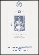 ** 2007 Temafila Bélyegkiállítás Alkalmából Felülnyomott Karton Emlékív - Otros & Sin Clasificación