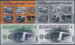 ** 2012 125 éves A Budapesti Villamos Emlékívpár Azonos Sorszámmal + 2014 4-es Metró Emlékívpár Azonos Sorszámmal - Otros & Sin Clasificación