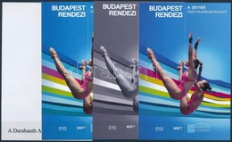 ** 2017 Budapest Rendezi A 2017-es úszó-világbajnokságot 4 Db-os Emlékív Garnitúra Azonos Sorszámmal (010) - Autres & Non Classés