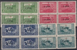 ** 1924 Vöröskereszt (I) Sor Négyestömbökben Mi 96-99 - Altri & Non Classificati