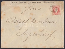1881 Díjjegyes Boríték / PS-cover 'HRUSCHAU B. MÄHR. OSTRAU' - Jägerndorf - Otros & Sin Clasificación