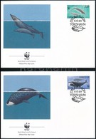 1990 WWF: Észak-Atlanti Bálnák Sor Mi 203-206 FDC-n - Other & Unclassified