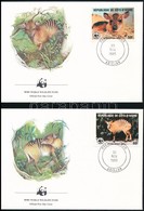 1985 WWF: Zebra-bóbitásantilop Sor Mi 881-884 FDC-n - Sonstige & Ohne Zuordnung