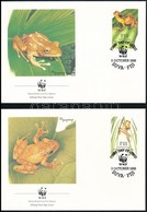 1988 WWF: Fidzsi-fa Béka Sor Mi 586-589 4 Db FDC-n - Sonstige & Ohne Zuordnung