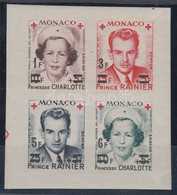 ** 1951 Vöröskereszt Blokkból Kivágott Vágott Négyestömb Mi 451-454 B - Otros & Sin Clasificación