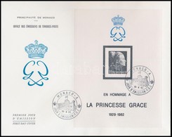 1983 Grace Kelly Blokk Mi 22 FDC-n - Other & Unclassified