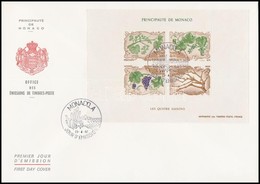 1987 A Négy évszak Blokk Mi 36 FDC-n - Other & Unclassified