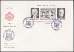 1987 50 éves A Bélyegkiadói Hivatal Vágott Blokk Mi 37 A FDC-n - Sonstige & Ohne Zuordnung