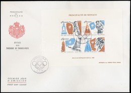 1988 Nyári Olimpia Blokk Mi 40 FDC-n - Other & Unclassified