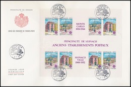 1990 Europa CEPT: Postai épületek Blokk Mi 47 FDC-n - Otros & Sin Clasificación