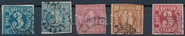 O 1849-1862 Mi 2 I, 2 II, 3, 4 II, 9 (Mi EUR 145,-) - Other & Unclassified