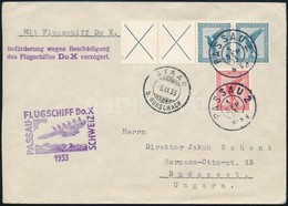 1933 A Dornier Do. X Elmaradt Budapesti Repülésére Feladott Levél / Cover Mailed For The Failed Passau-Budapest Flight - Otros & Sin Clasificación