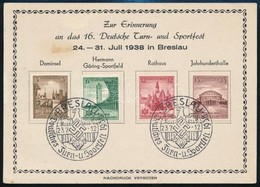 1938 Torna és Sport Fesztivál Sor Emléklapon Mi 665-668 - Otros & Sin Clasificación