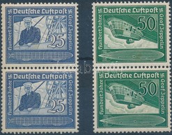 ** 1938 Ferdinand Graf Von Zeppelin Születésének 100. évfordulója 2 Sor Párokban Mi 669-670 - Sonstige & Ohne Zuordnung