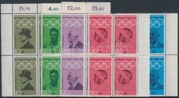 ** 1968 Nyári Olimpia Sor ívszéli Négyestömbökben Mi 561-565 - Otros & Sin Clasificación