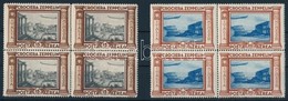 ** 1933 Zeppelin Sor Mi 439-444 Négyestömbökben (1 X 15L Ránc / Crease) - Otros & Sin Clasificación