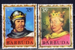 Barbuda+ 1970 Mi 46-47 Richard I., Henry II., Mi 55 Mnh Edward II. - Barbuda (...-1981)