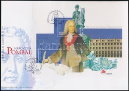 1999 300 éve Született Marquis Von Pombal Blokk Mi 151 FDC-n - Altri & Non Classificati