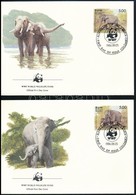 1986 WWF: Ceyloni Elefánt Sor Mi 753-756 4 Db FDC-n - Sonstige & Ohne Zuordnung