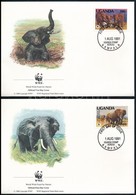 1983 WWF: Afrikai Elefánt Sor Mi 361 A-364 A 4 Db FDC-n - Sonstige & Ohne Zuordnung