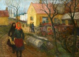 Hikádi Erzsébet, Czene Béláné (1911-2008): Gépjavító. Olaj, Farost, Jelzett, Keretben, 64×89 Cm - Otros & Sin Clasificación