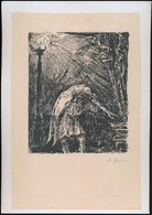 Alfred Kubin (1877-1959): Teher. Klisé, Papír, Jelzés Nélkül, Kartonra Ragasztva, 17×14 Cm - Otros & Sin Clasificación