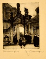 Gy.Sándor József (1887-1936): Templomból Jöv?k. Rézkarc, Papír, Jelezett, 14,5×11 Cm - Otros & Sin Clasificación