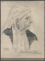 Tabor Jelzéssel: Emma Von Holland (1858-1934). Szén, Papír, Kartonon, 35x26 Cm. - Otros & Sin Clasificación