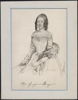 1844 Ludwig Wagner (?-?) Elija Georgiana Musgrave, Papír, Litográfia, Paszpartuban, 26x18 Cm. - Stampe & Incisioni