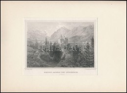 Cca 1850 Julius Lange (1817-1878) - Franz Hablitschek (1824-1867): Schloss Ambras Bei Innsbruck (Tyrol), Papír, Acélmets - Estampes & Gravures