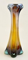 Irizáló Fújt üveg Váza, Hibátlan, Jelzés Nélkül, M:34 Cm - Vetro & Cristallo