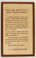 1854 Nehéz Vasas Pótló Bevásárlási Hirdetmény, üvegezett Keretben. - Sonstige & Ohne Zuordnung