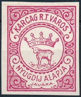 Karcag 1921 Fogazatlan Piros Próbanyomat - Non Classificati