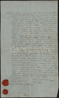1814 Máramarosszigeti Föld Csere Szerz?dés Viaszpecsétekkel - Unclassified