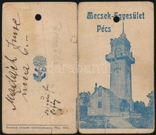 Cca 1910 Pécs, A Mecsek Egyesület örökös Tagsági Igazolványa - Unclassified