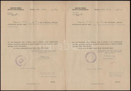 1944 Bp., Magyar Királyi Külügyminisztérium Fejléces Levélpapírjára Okmányügyintézés Céljából írt Levél, A F?konzul Aláí - Unclassified