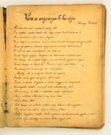 Cca 1920-1930 Ozorai Teréz Kézzel írt Versgy?jteménye, Korszakbeli Költ?k Munkáiból, Füzetben, Viseltes Borítóval 24x19  - Ohne Zuordnung