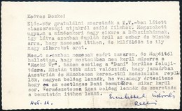 1977 B. Pápa Relli (1917-1984) írón? Gépelt Sorai és Saját Kez? Aláírása Egy Szilágyi Dezs? (1922-2010) Bábm?vésznek, Az - Sonstige & Ohne Zuordnung